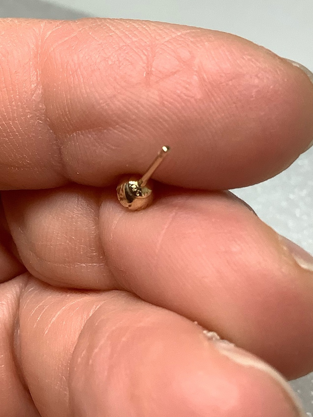 14k yellow gold Ball Stud Earrings - Classic Women's Jewelry - Picture 5 of 6